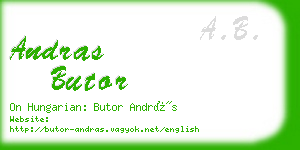 andras butor business card